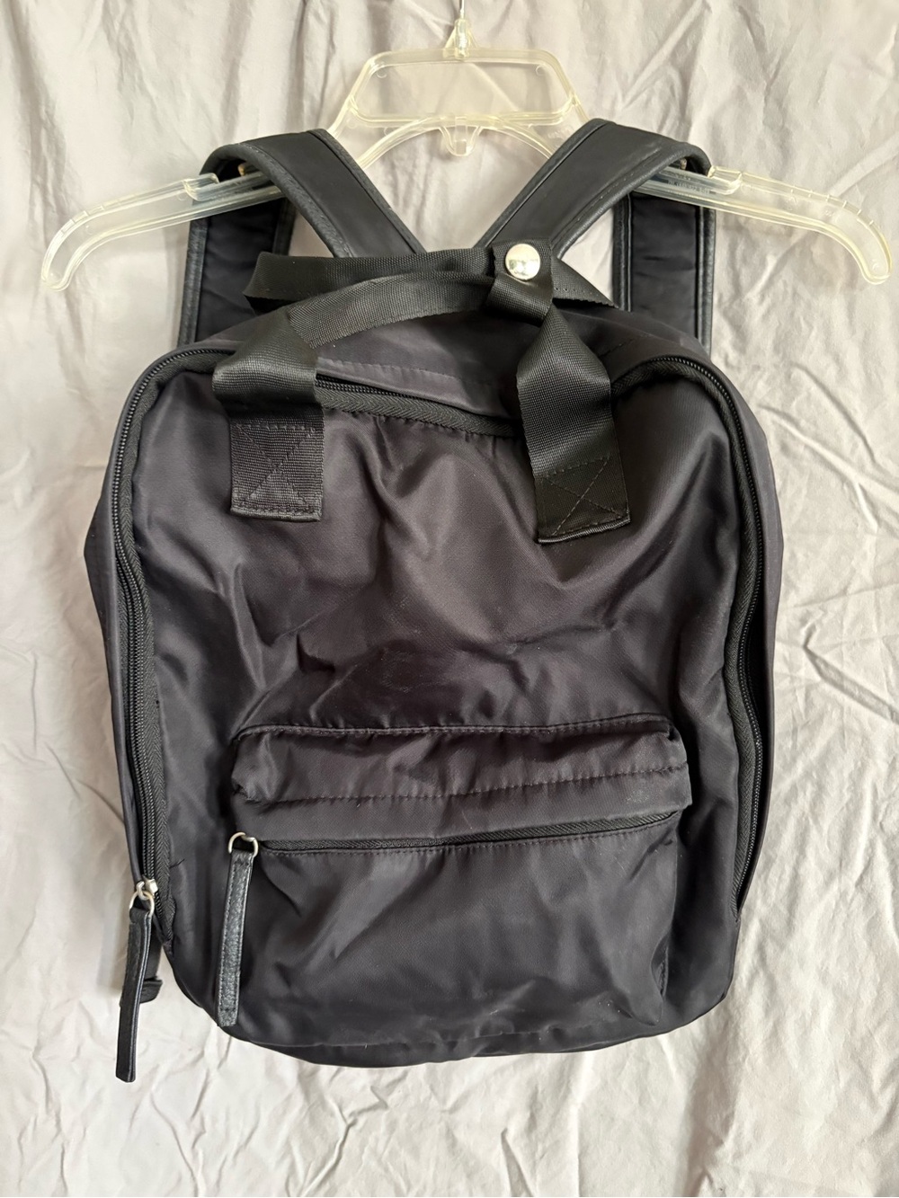 Black Nylon Backpack - Classic Everyday Bag